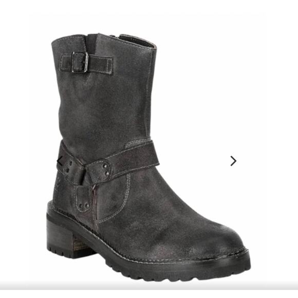 ROAN by Bed Stu Emerson Grey Suede Rust 7.5M Moto Motorcycle Soft - Picture 2 of 13